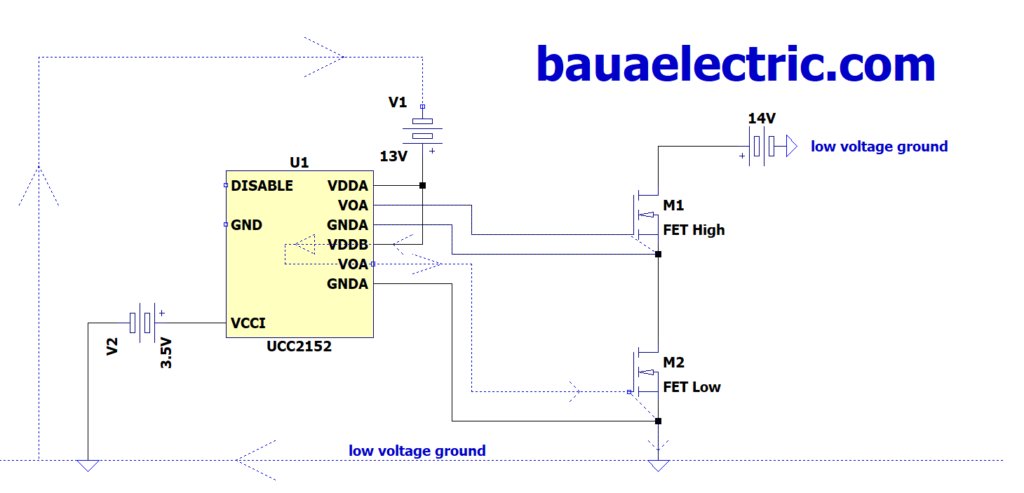 Low side Gate Driver Mosfet Circuit