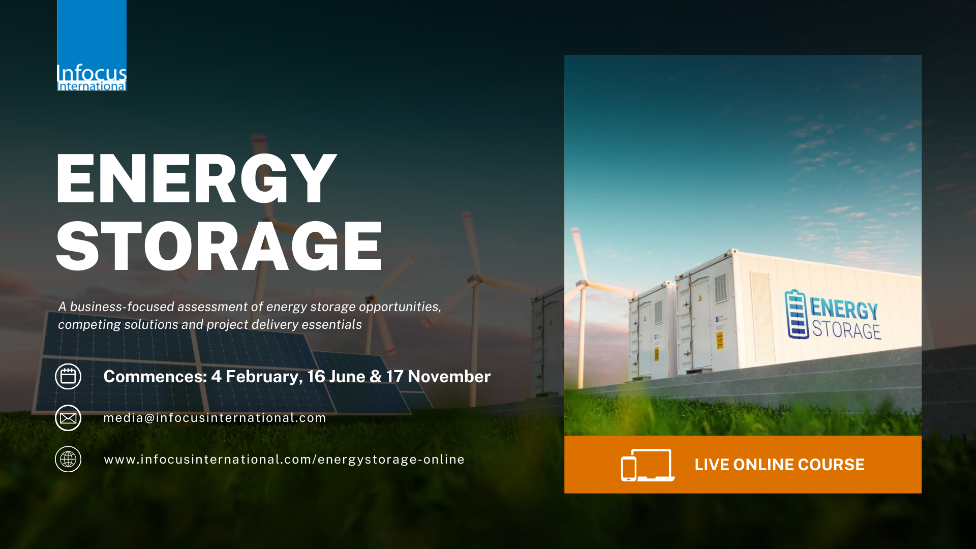 Business-Focused Energy Storage Live Online Course