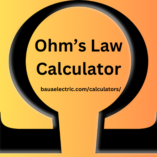 Ohm’s Law Calculator (Voltage, Current, Resistance, Power)