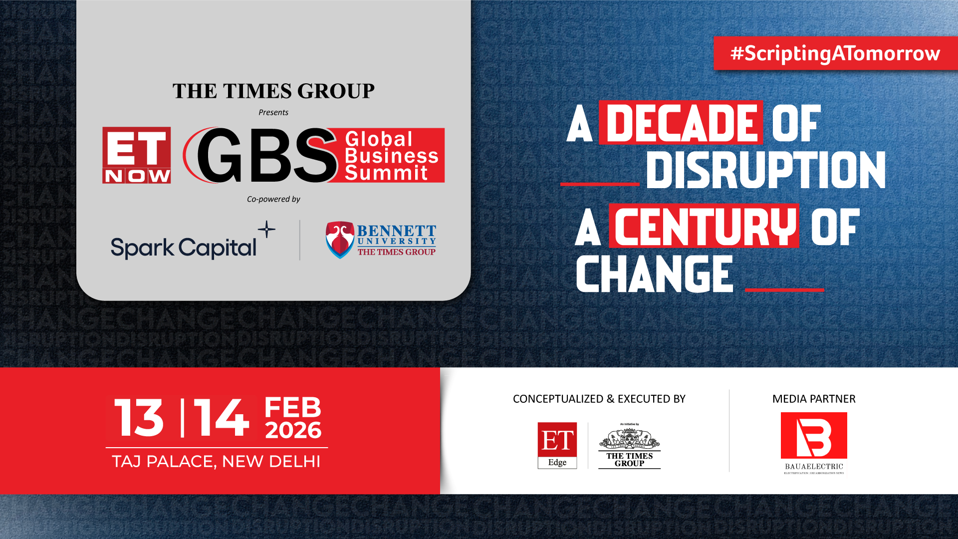ET NOW Global Business Summit 2026 to reflect on ‘A Decade of Disruption, A Century of Change’