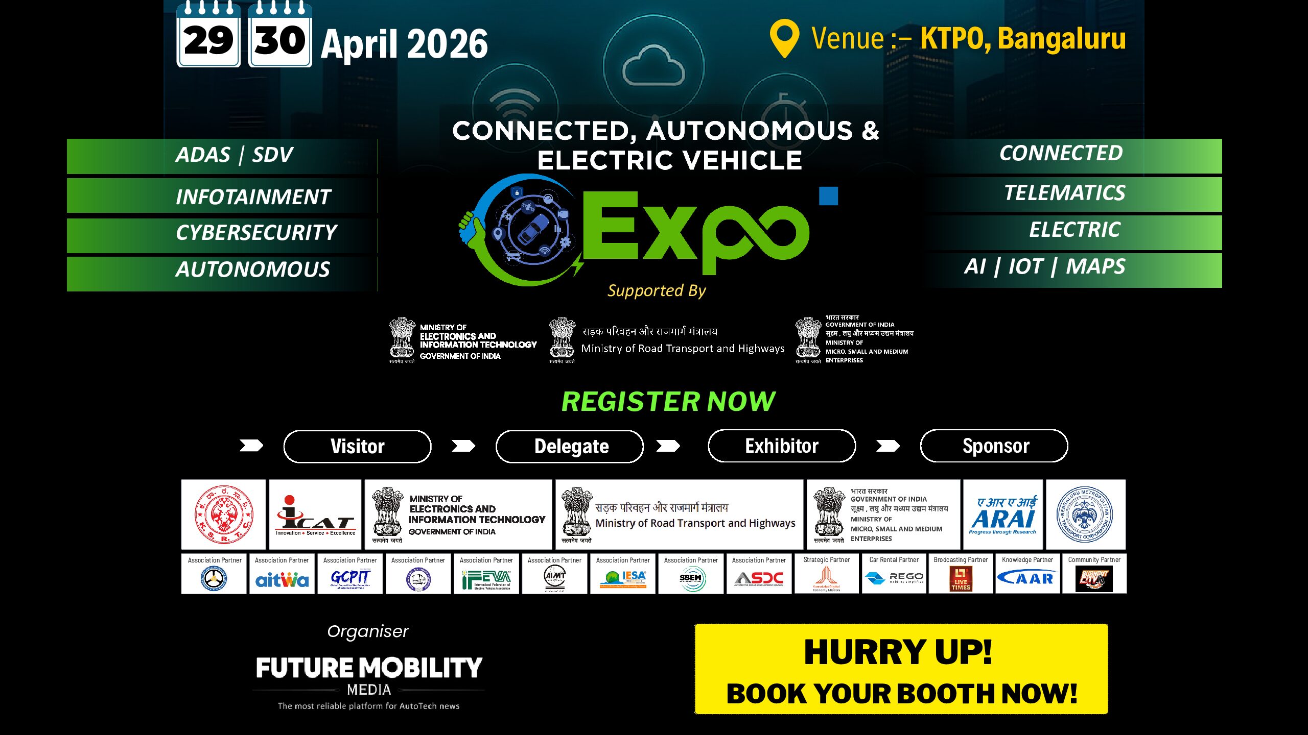 Connected, Autonomous and electric vehicle, Ktpo, Bengaluru